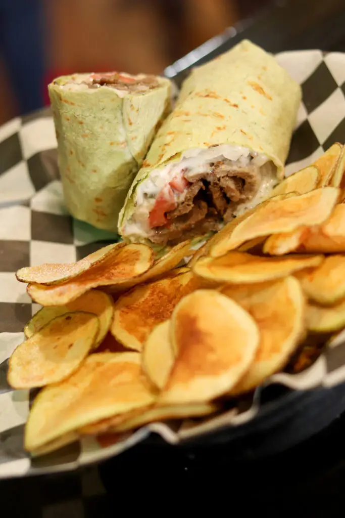 gyro and chips meal